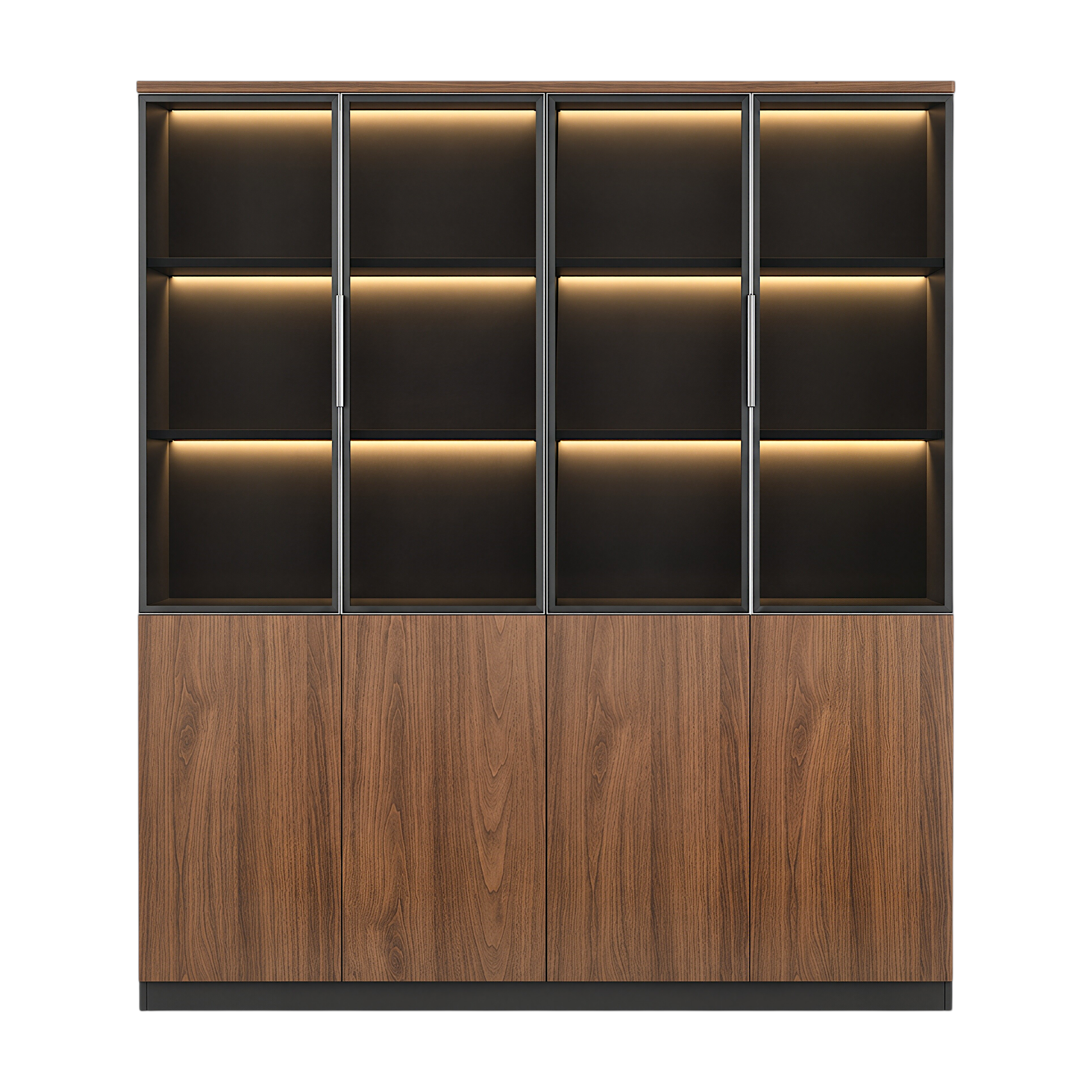 Classic Walnut Executive Display Cabinet
