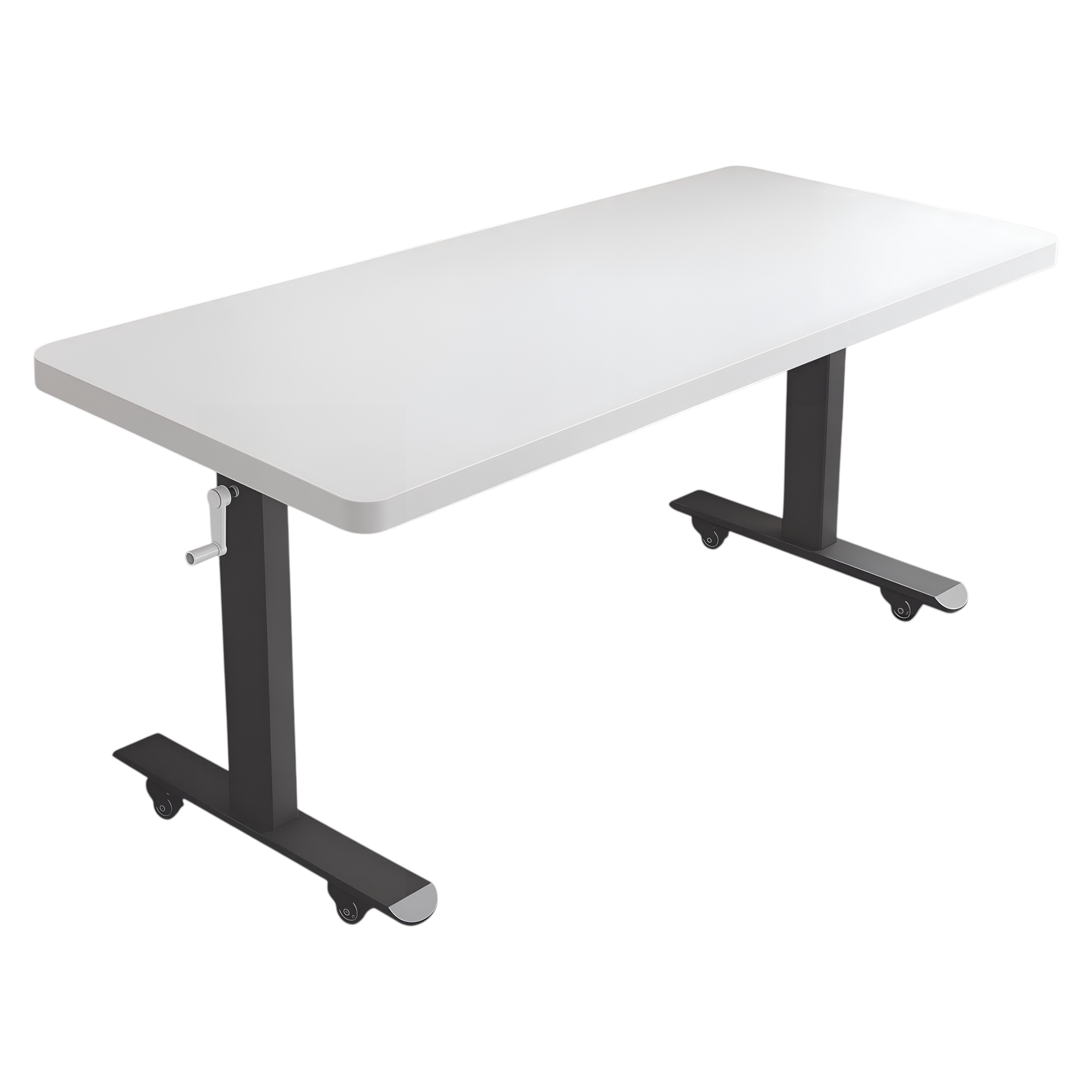 Adjustable Workstation Desk with Rounded Edges