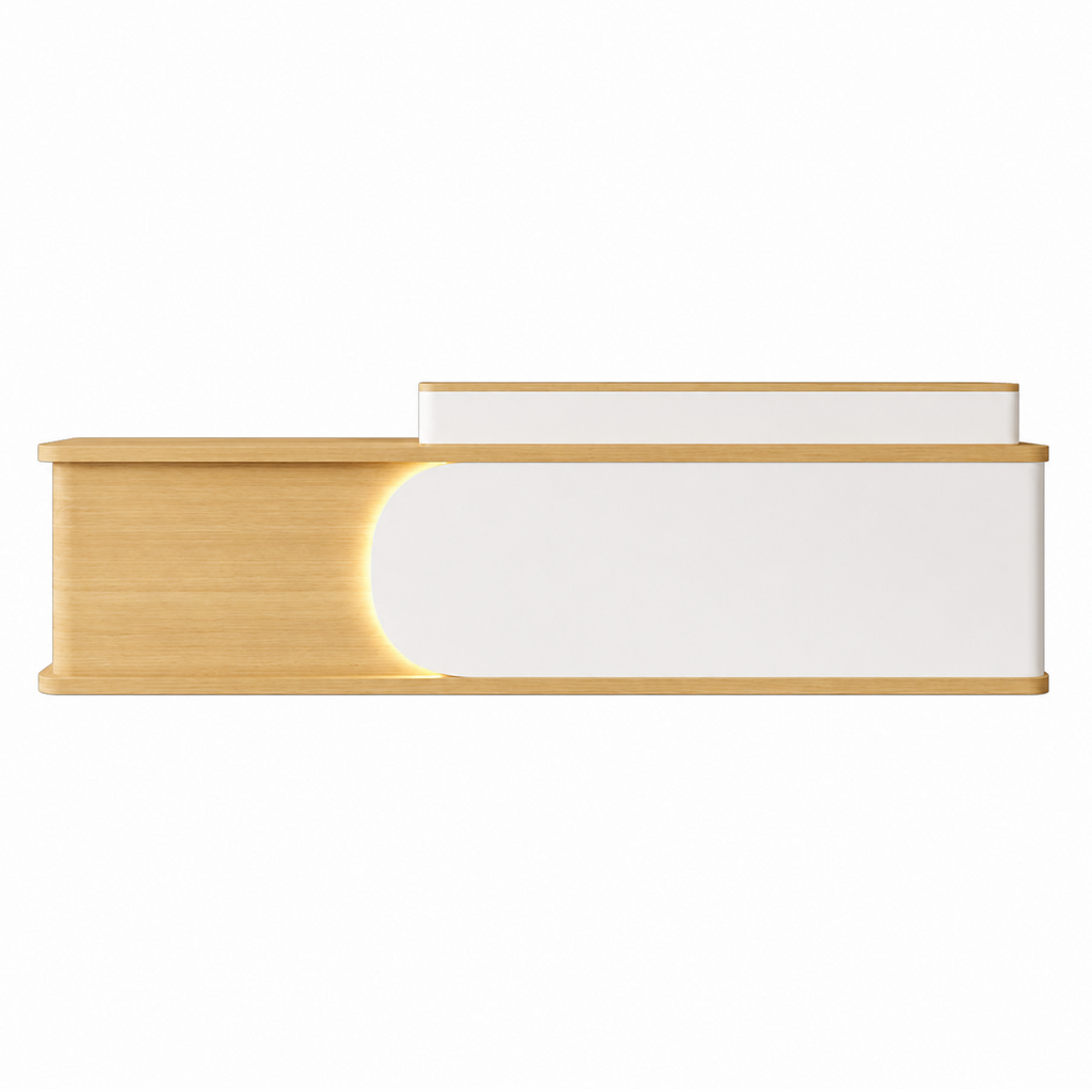 Contemporary Reception Counter with Rounded Profile