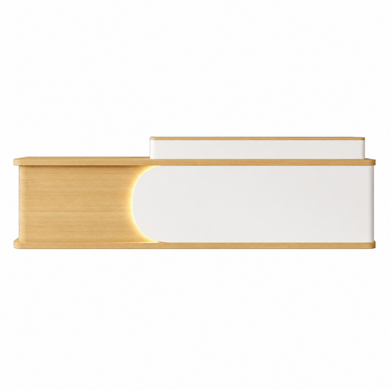 Contemporary Reception Counter with Rounded Profile
