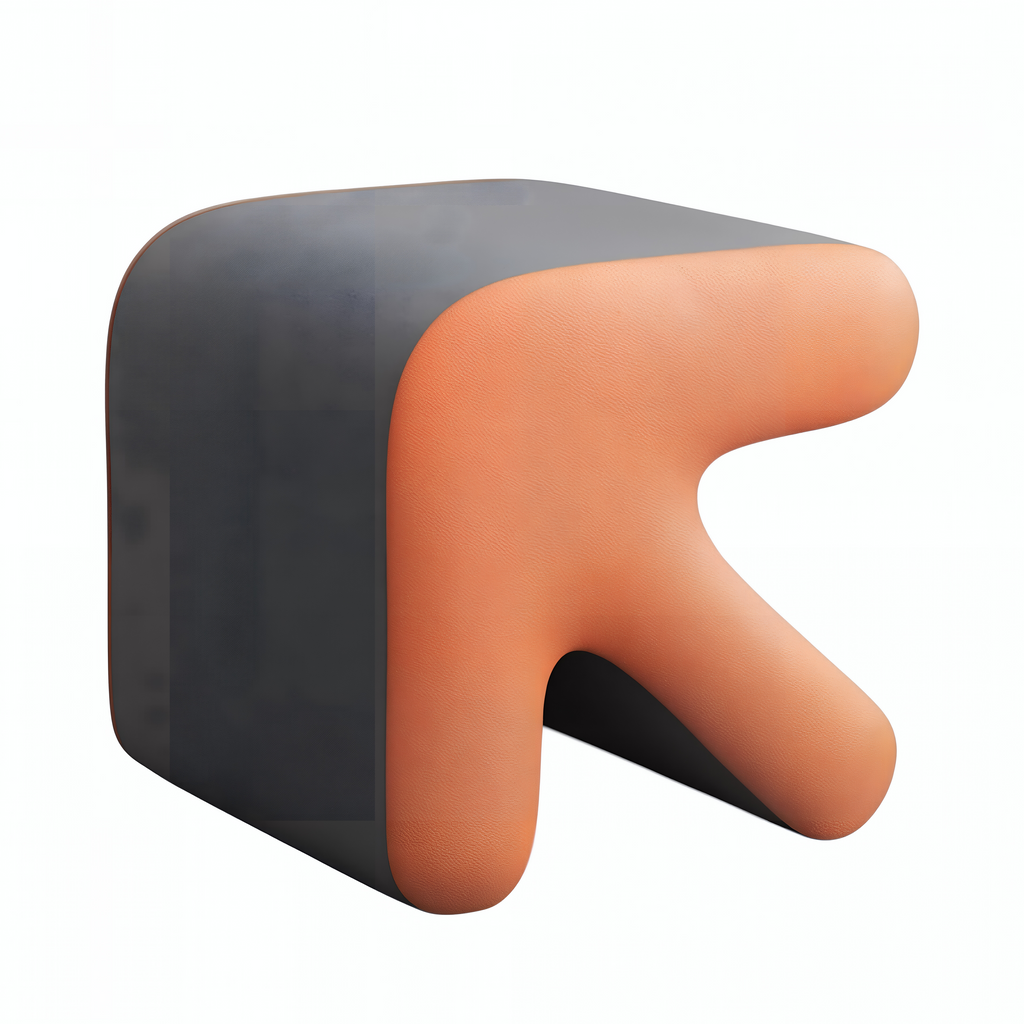 Contemporary Geometric Lounge Stool