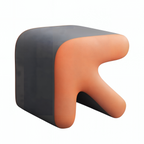 Contemporary Geometric Lounge Stool