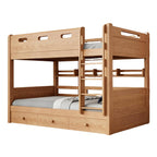 Space-Saving Timber Bunk Bed with Drawers and Stairs