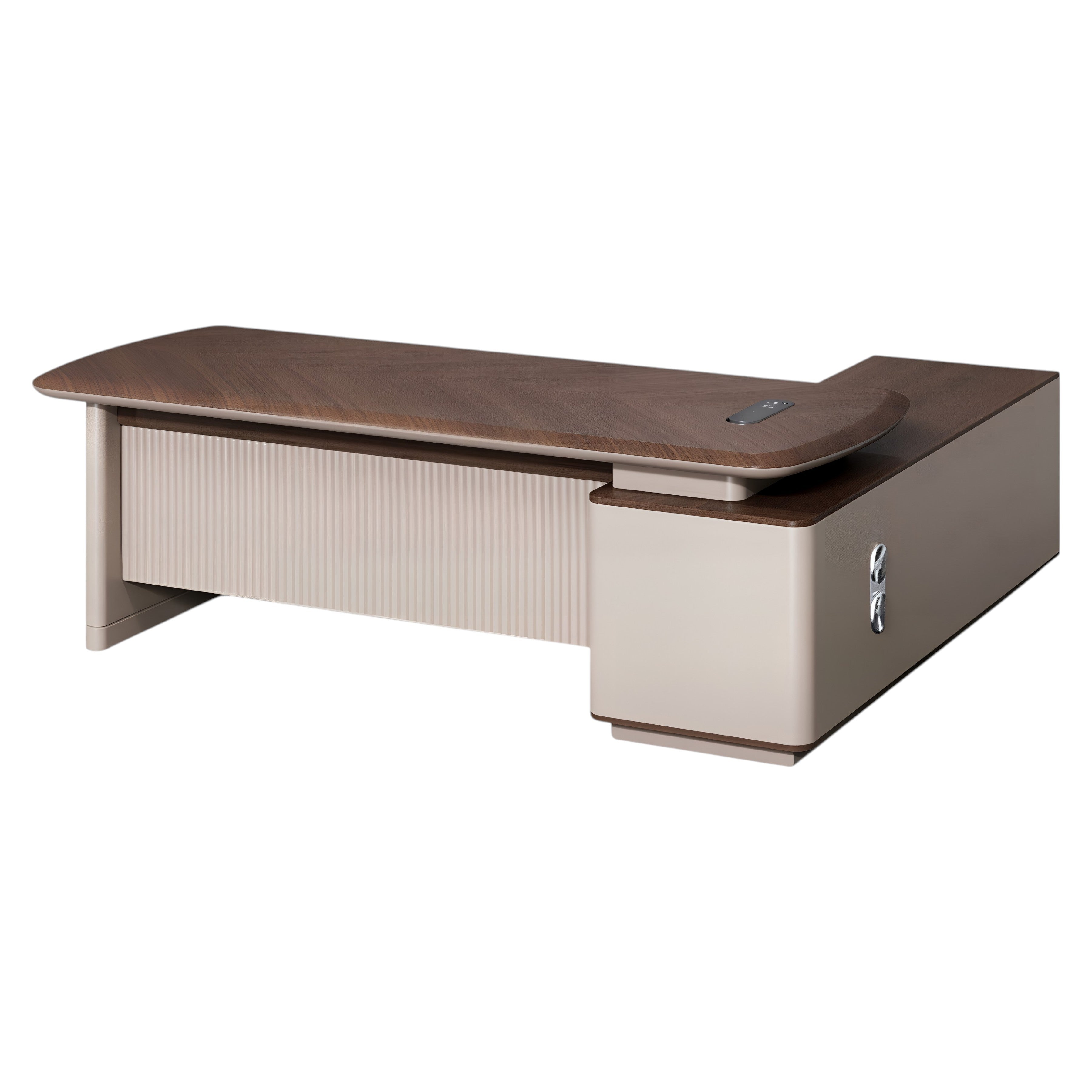 Designer Executive Desk with Textured Front Panel