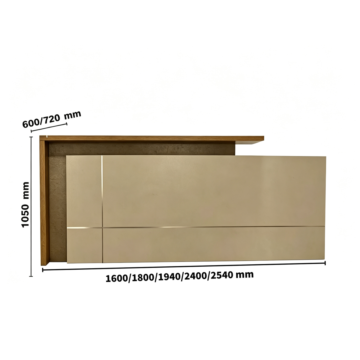 Minimalist Reception Desk with Timber Return Top