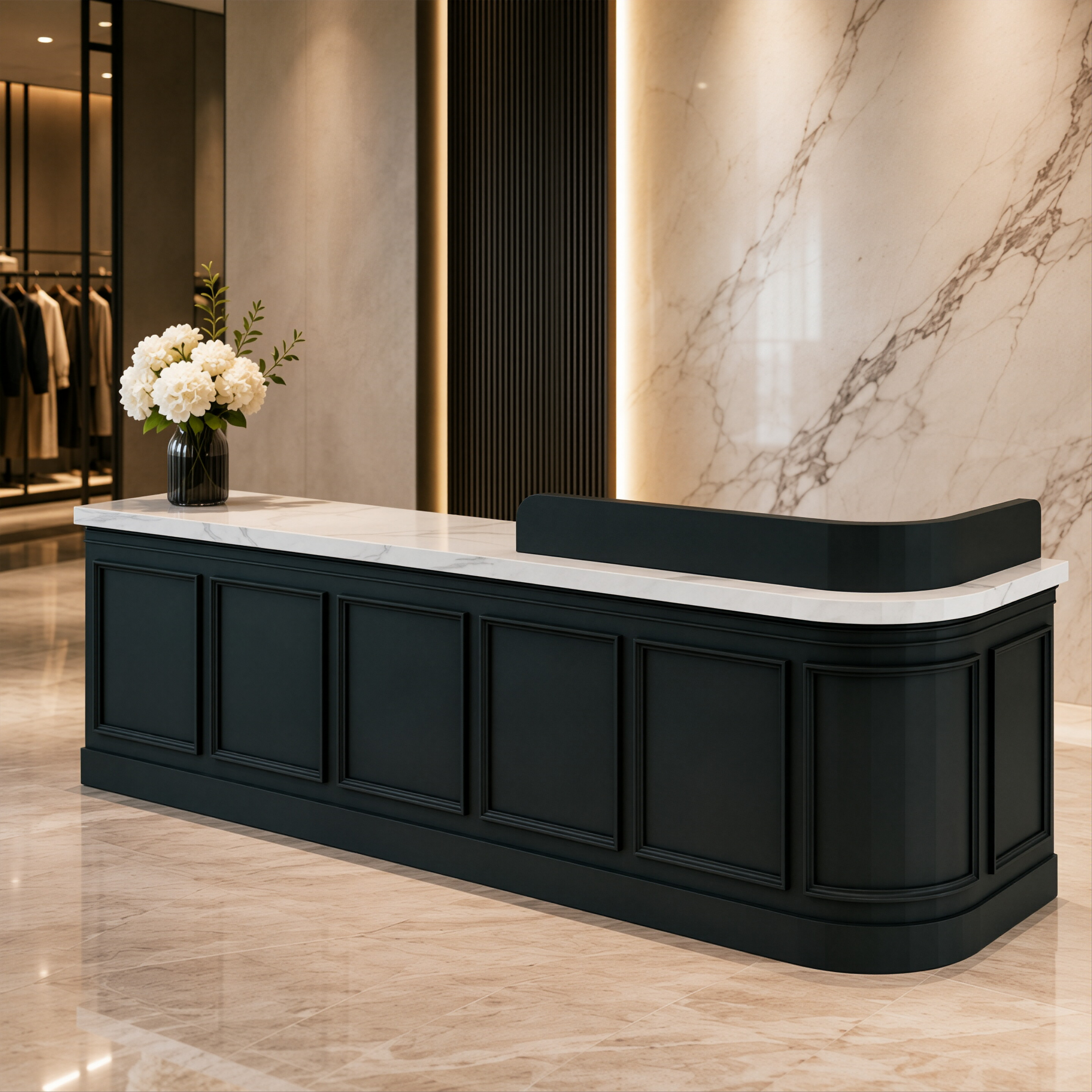 Executive Front Desk with Marble Finish