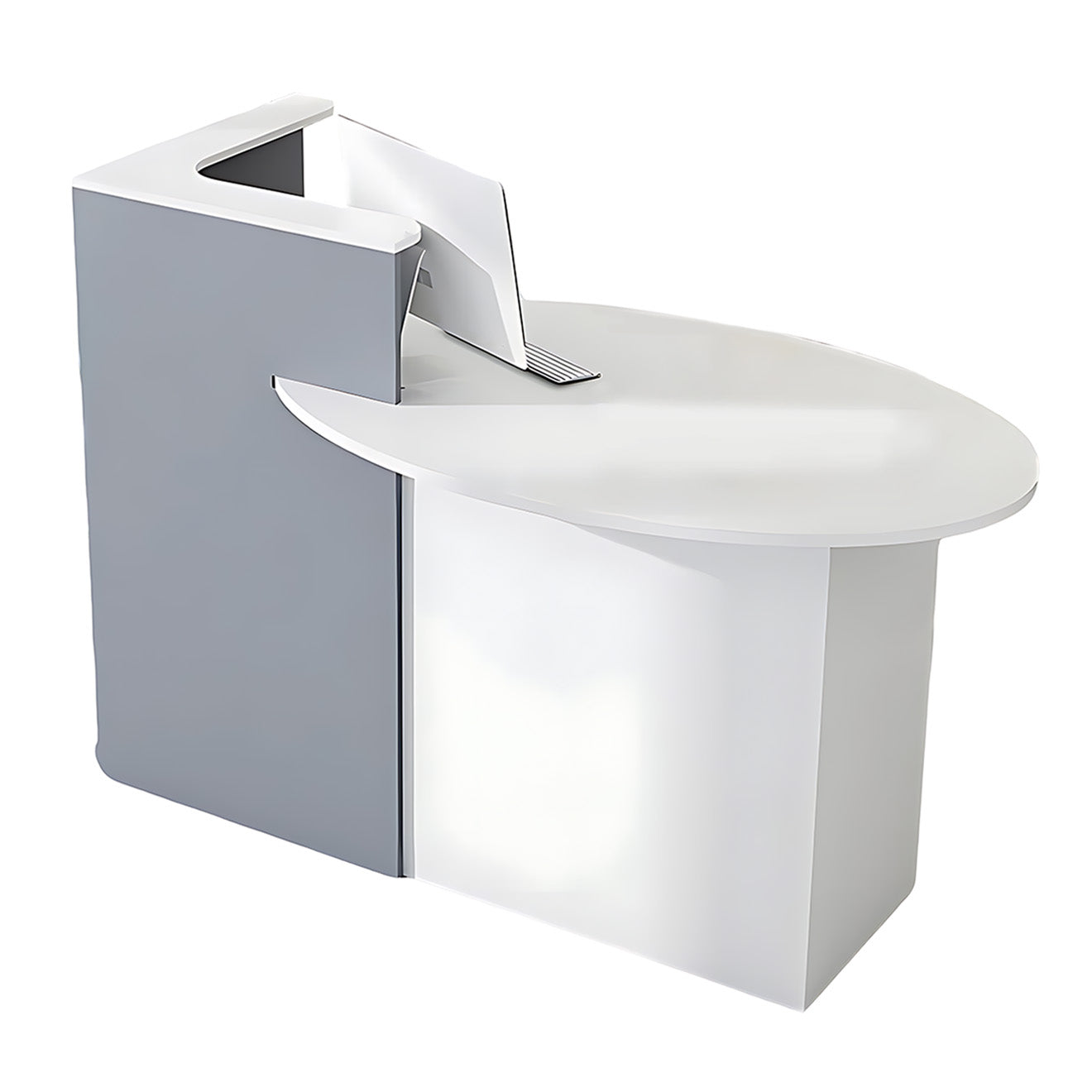 Contemporary Reception Counter with Curved End