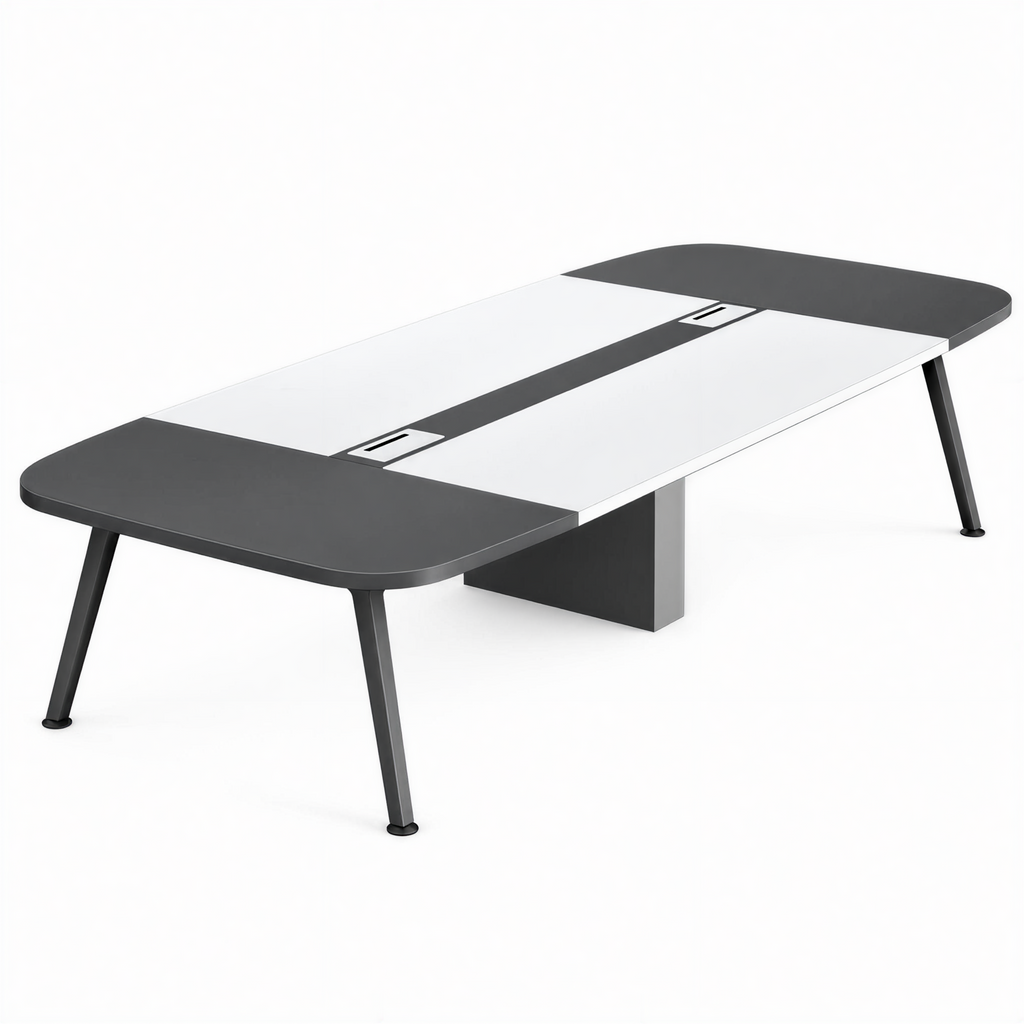 Modern Boardroom Table with Two-Tone Design and Custom Sizes