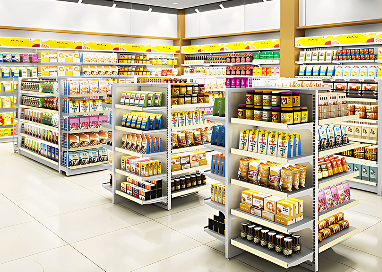 Commercial Wire Display Rack for Supermarket and Convenience Store Shelving