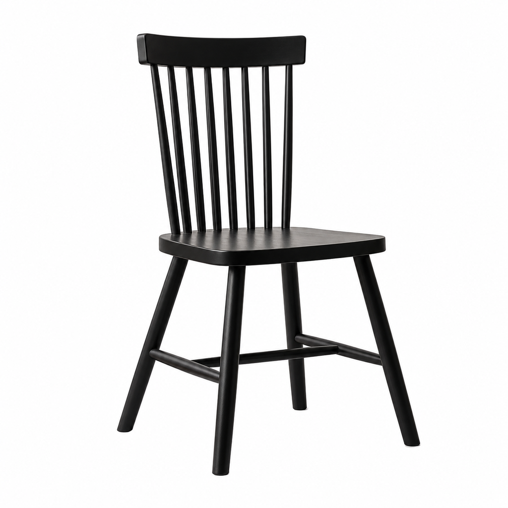 Solid Rubberwood Spindle Back Dining Chair