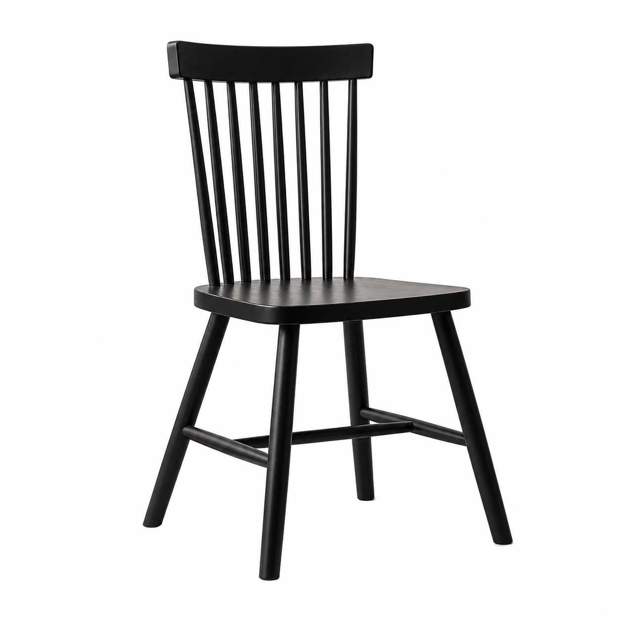Solid Rubberwood Spindle Back Dining Chair