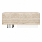 Luxury Travertine-Look Reception Counter with Modern Curved Design