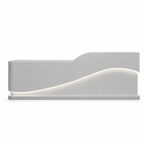 Modern Wave LED Reception Desk