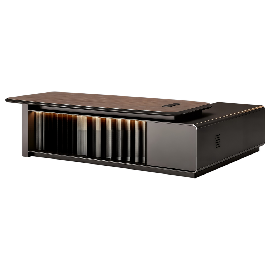 Premium Executive Desk with Slatted Front