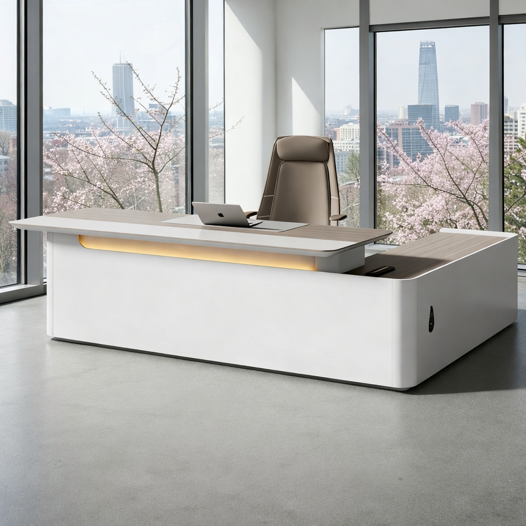 Premium Office Desk with Concealed Cable Access