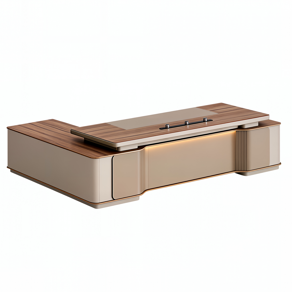 Designer Executive Desk with Rounded Edge Detail