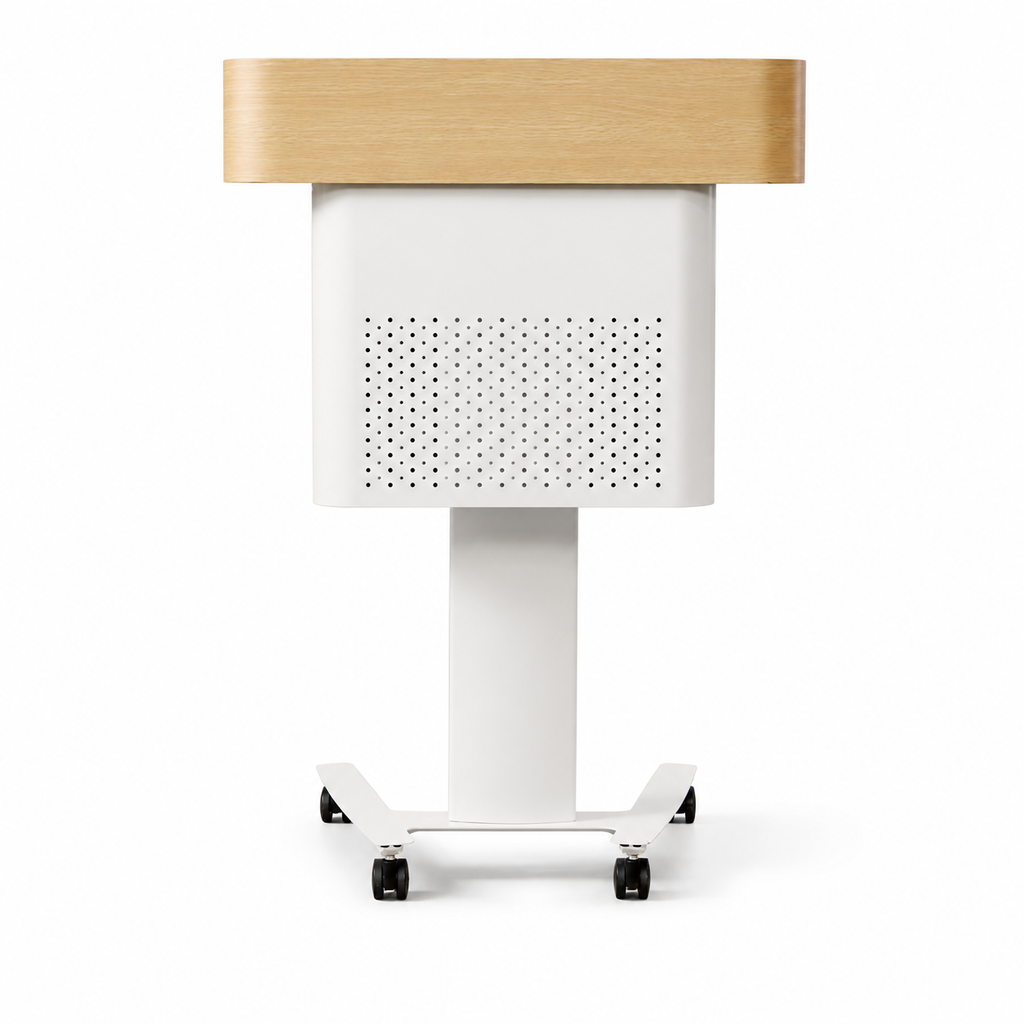 Height-Adjustable Mobile Lectern with Wheels
