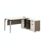 Minimalist Executive Desk with Open Return Storage