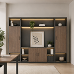 Executive Office Filing Cabinet with LED Display Shelving