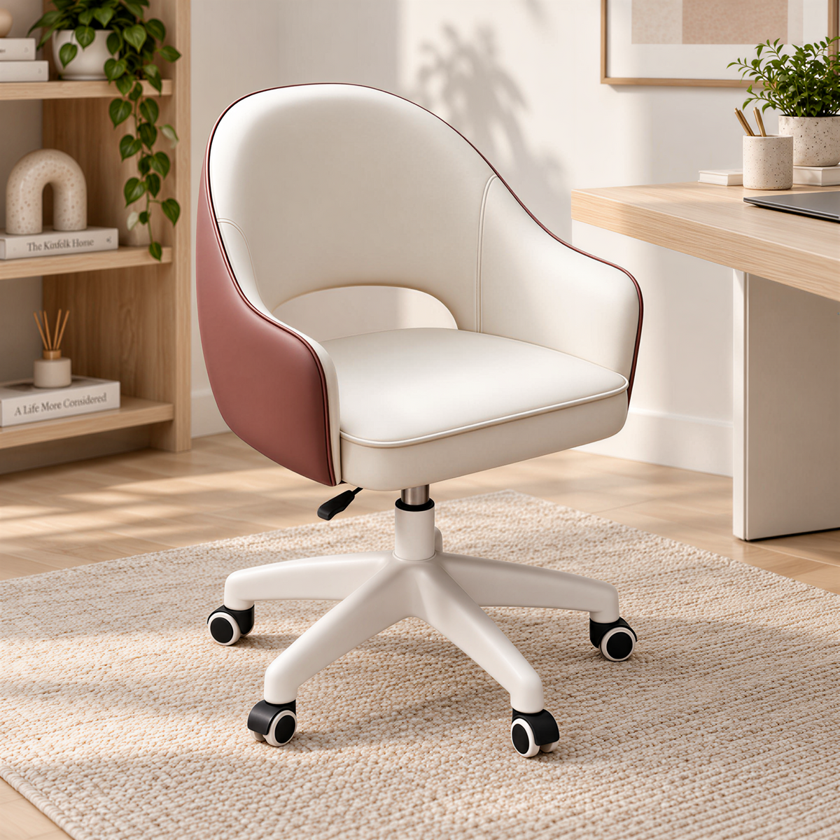 Contemporary Office Chair with Curved Back Custom Colours