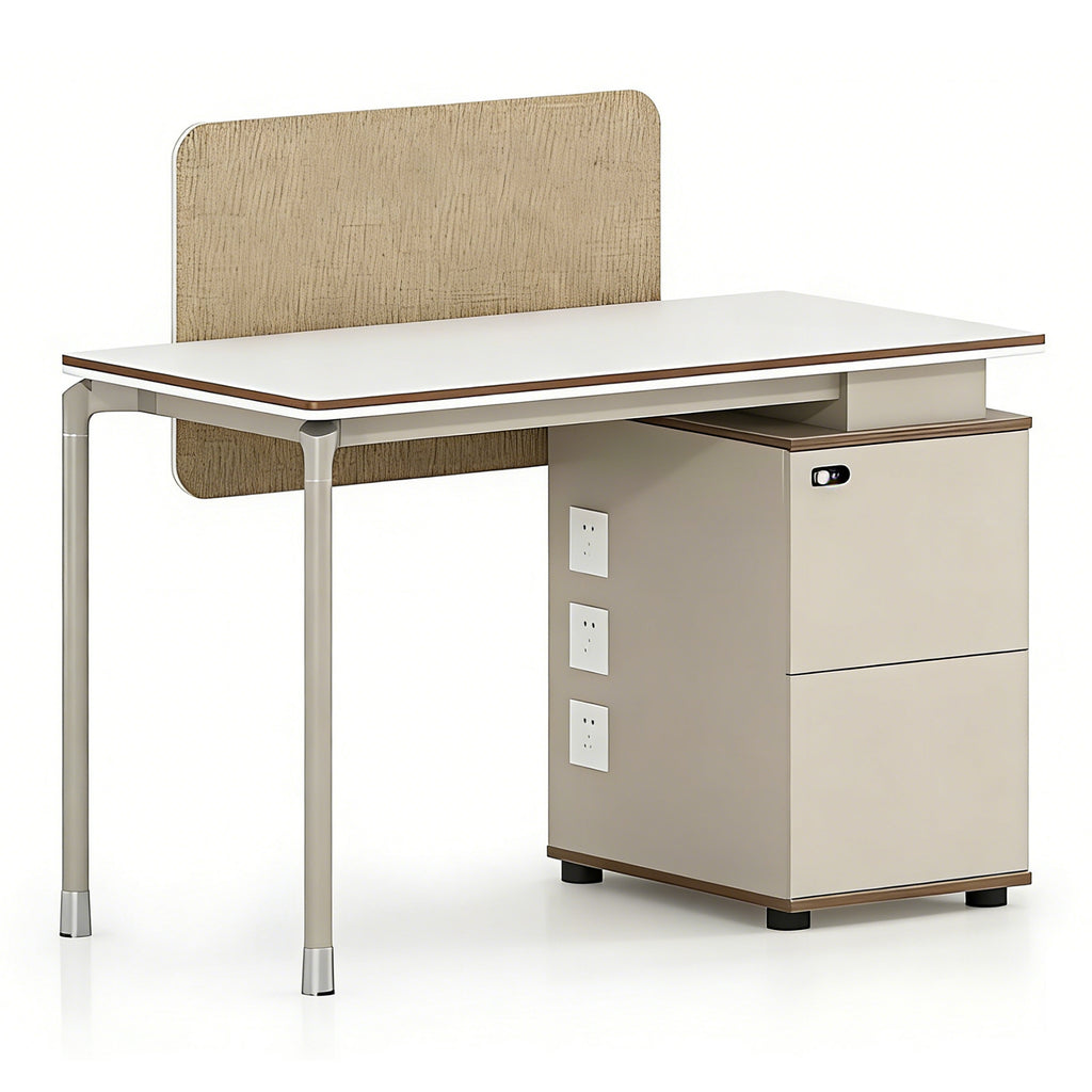 Shared Office Workstation with Storage Units