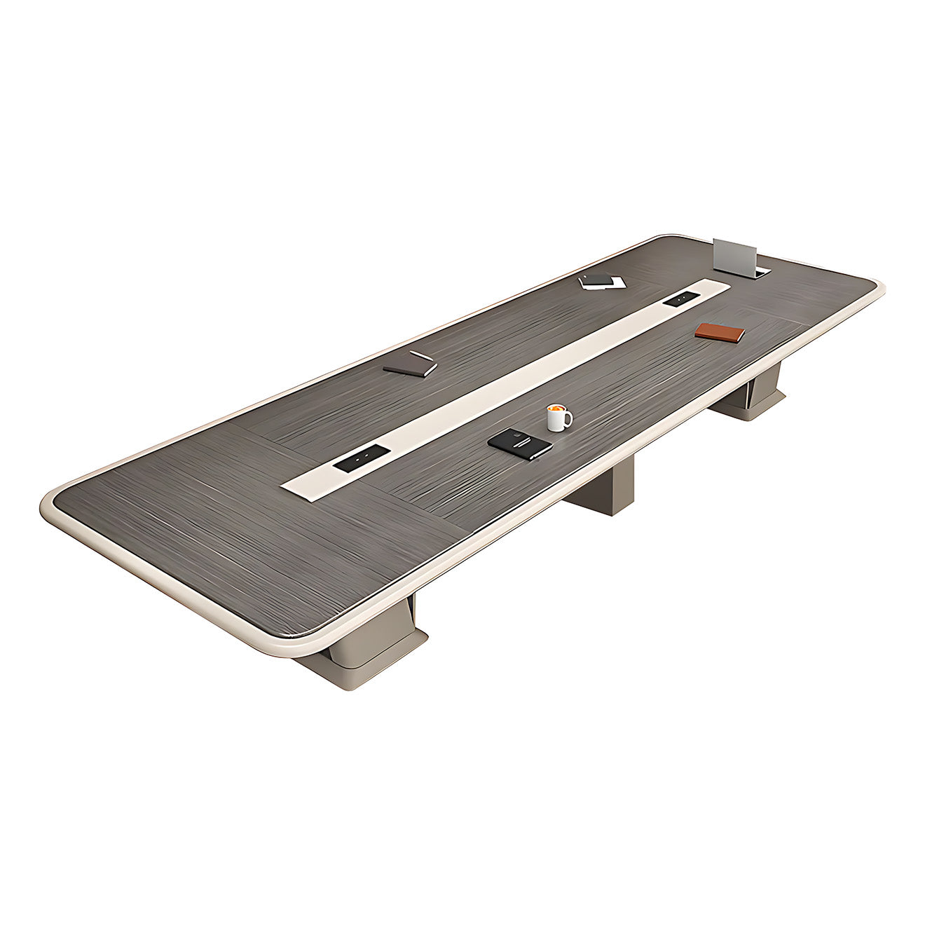 Commercial-Grade Table with Sleek Rounded Edges for Meetings