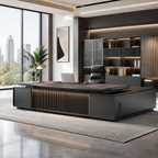 Premium Executive Desk with Slatted Front