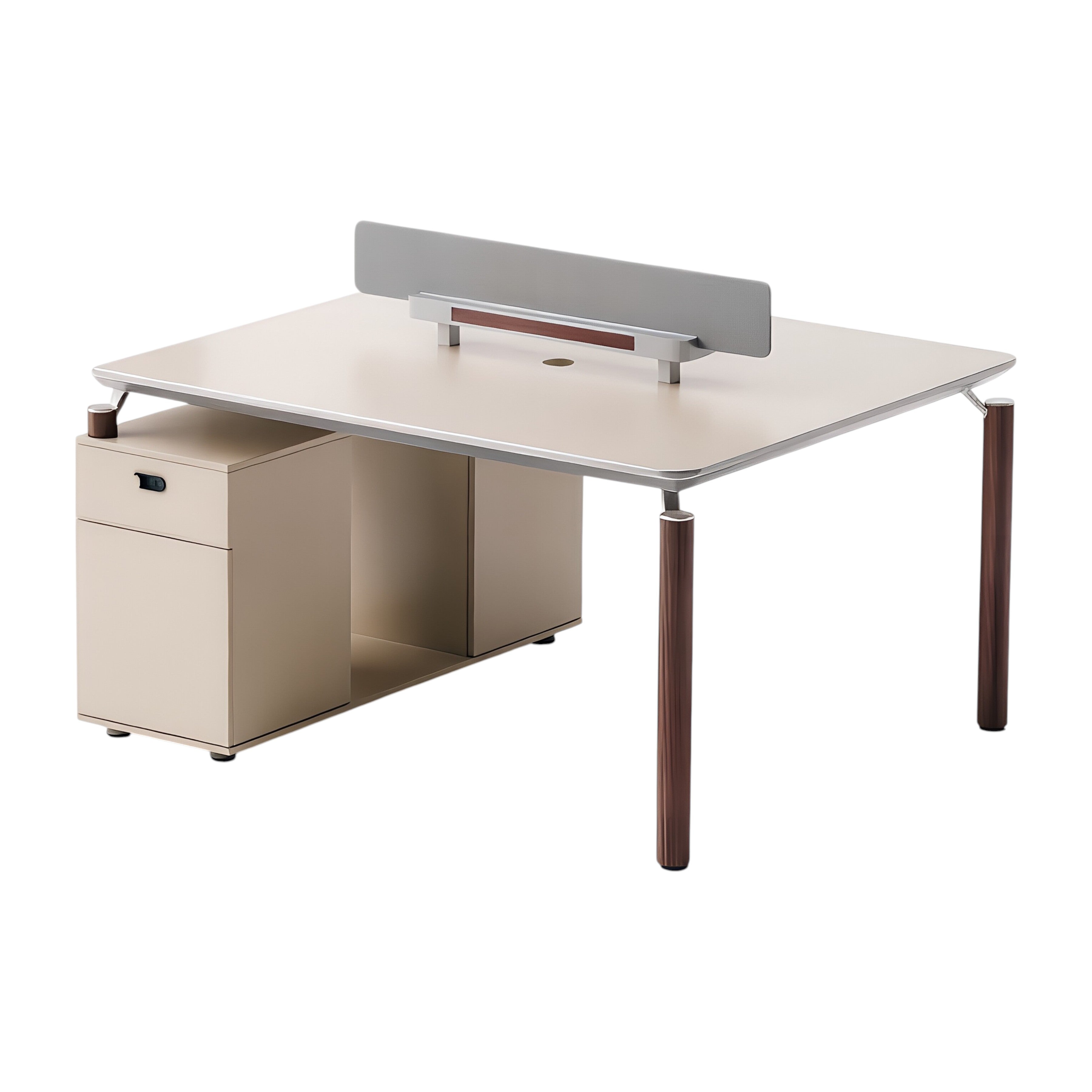 Contemporary Team Desk with Smart Cable Rail