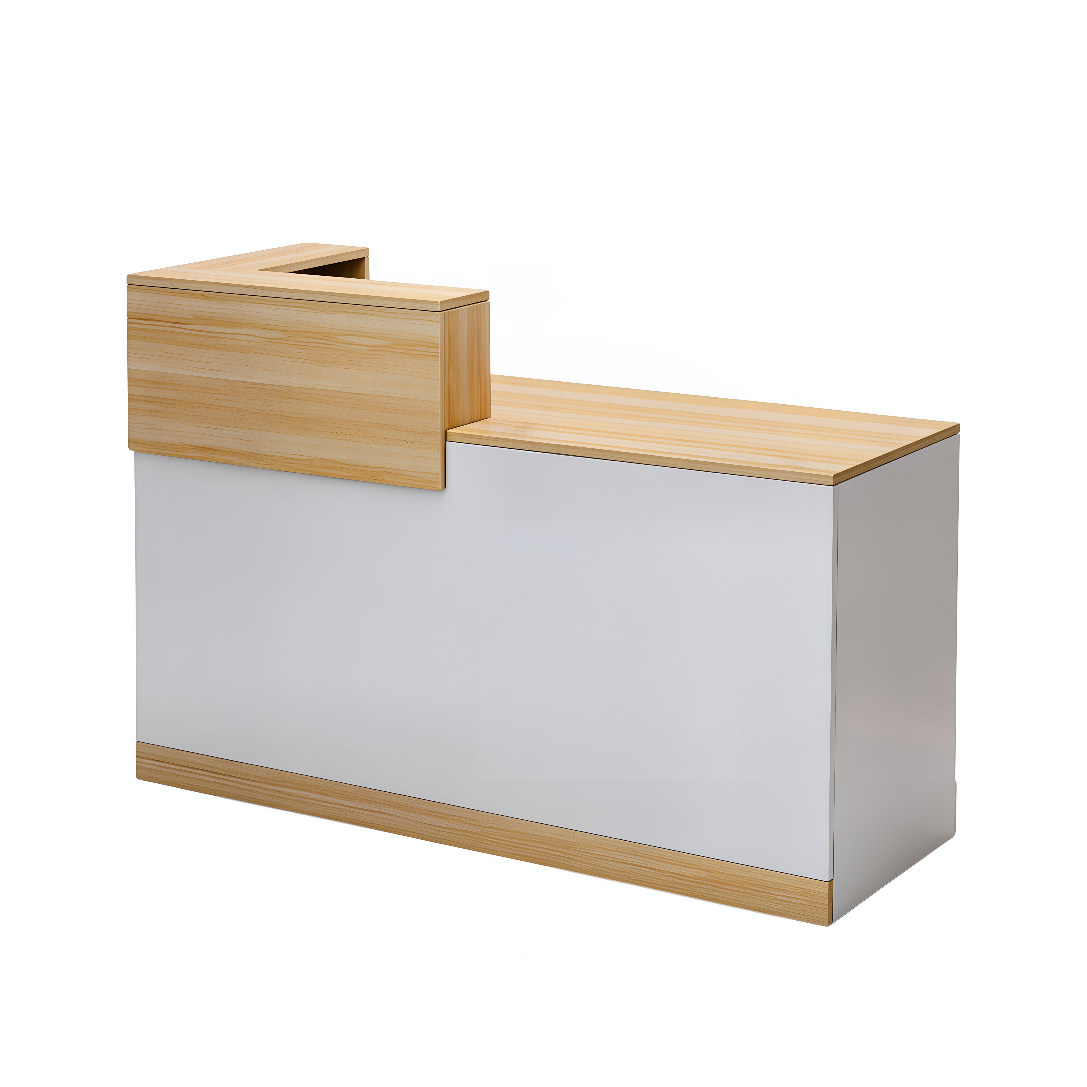 Contemporary Welcome Desk with Elevated Counter Front