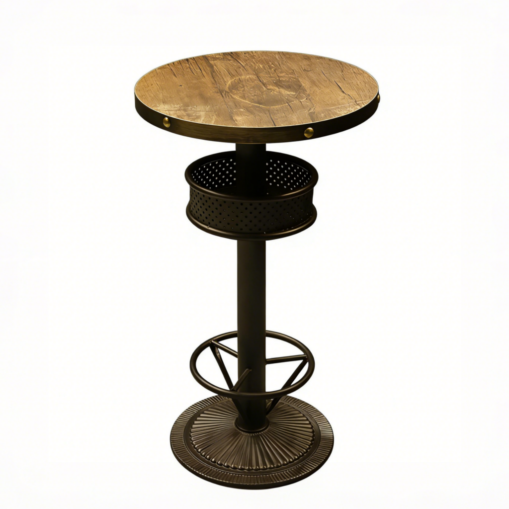 Hospitality Bar-Height Table with Padded Stools