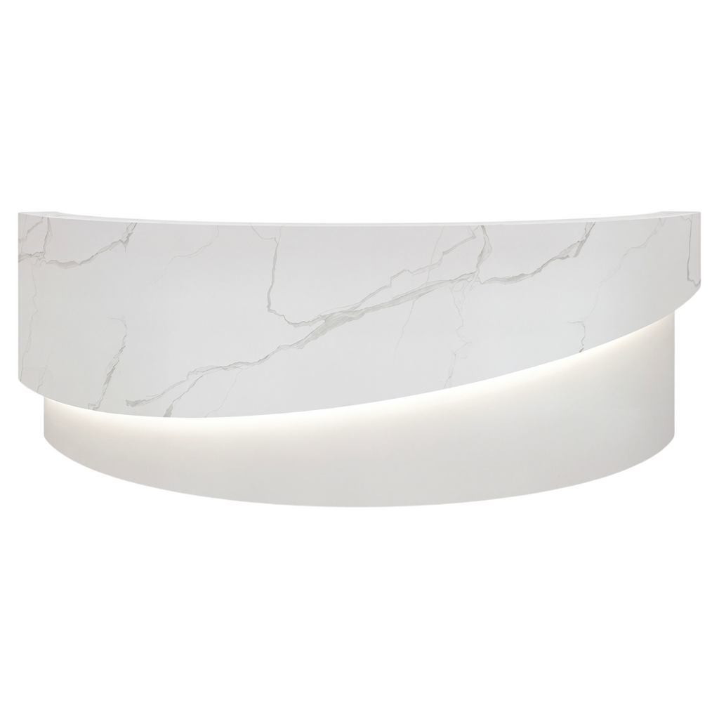 Lacquer Reception Counter with Ambient Lighting
