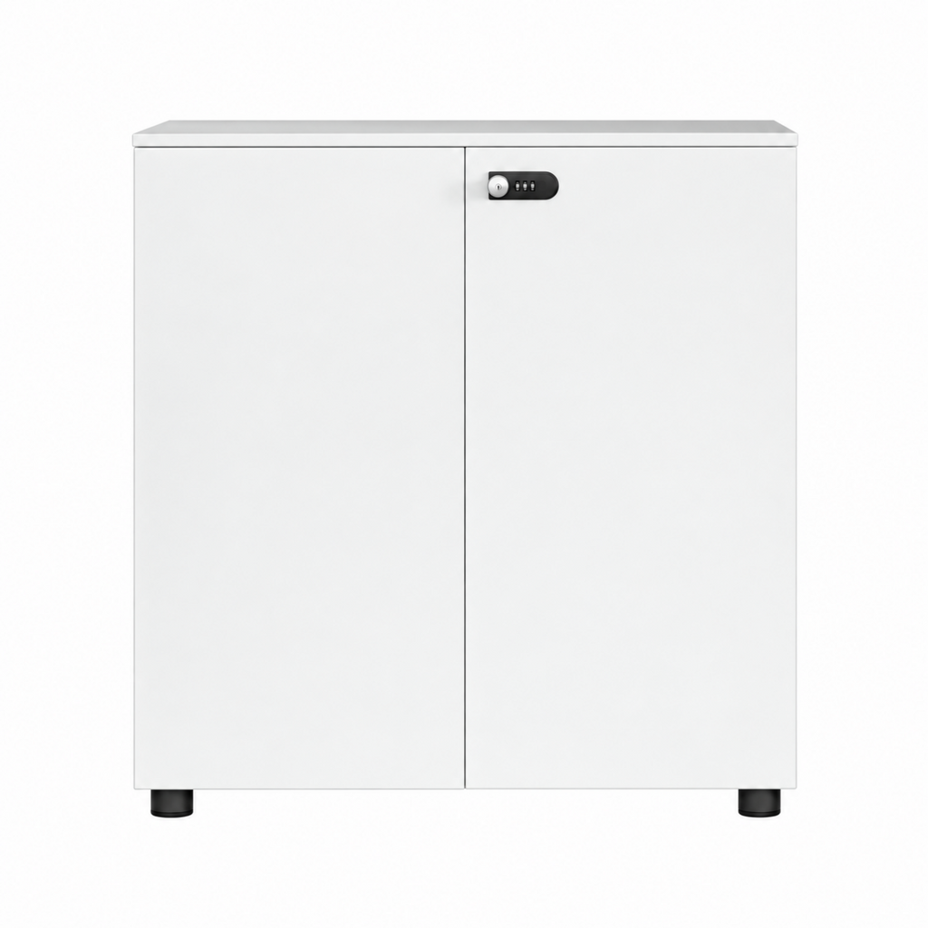 Contemporary Modular Office Storage Cabinet with Secure Custom Option