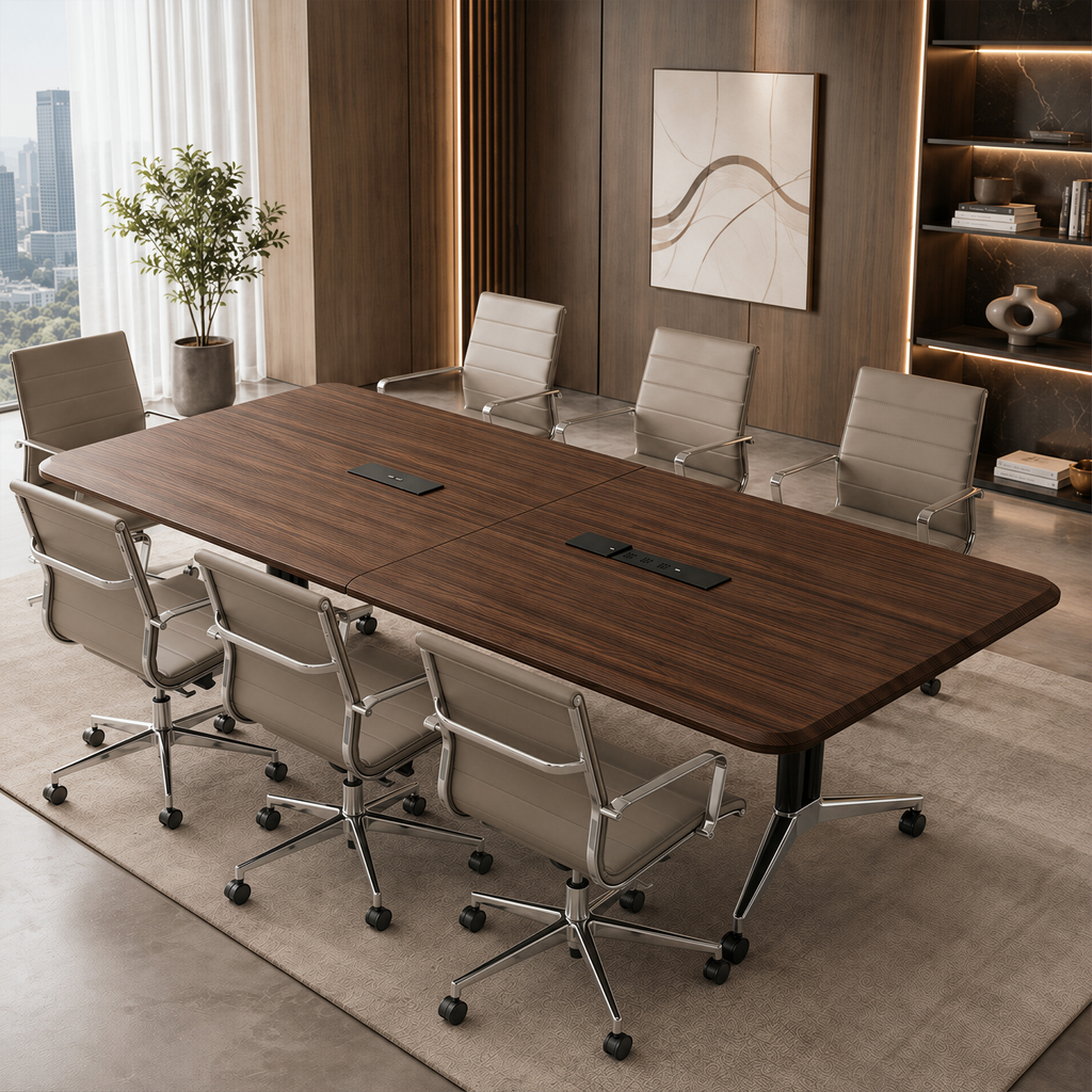 Mobile Boardroom Table with Integrated Power