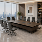 Multimedia-Ready Boardroom Desk with Professional Cable Management