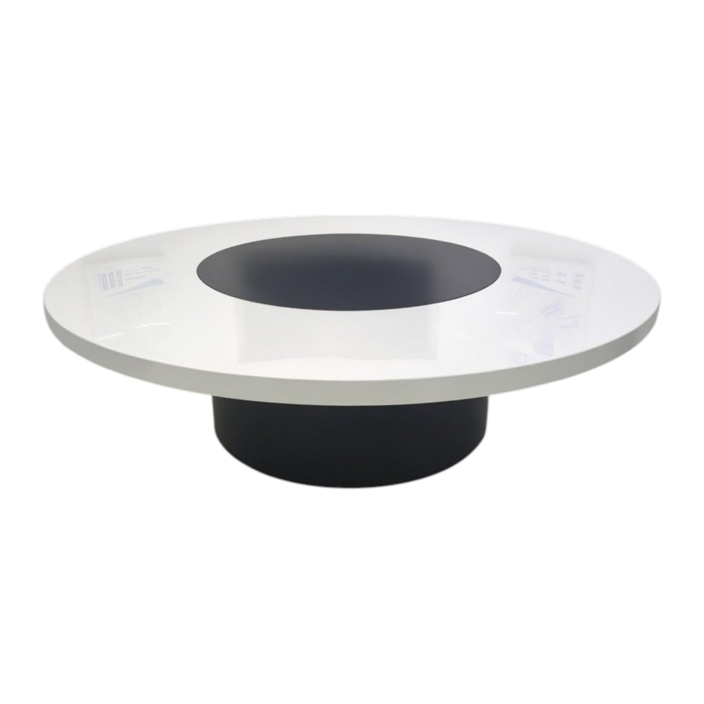 Modern Round Conference Table with Modular Arc Design for Collaborative Meeting Spaces