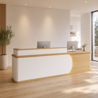 Contemporary Reception Counter with Rounded Profile