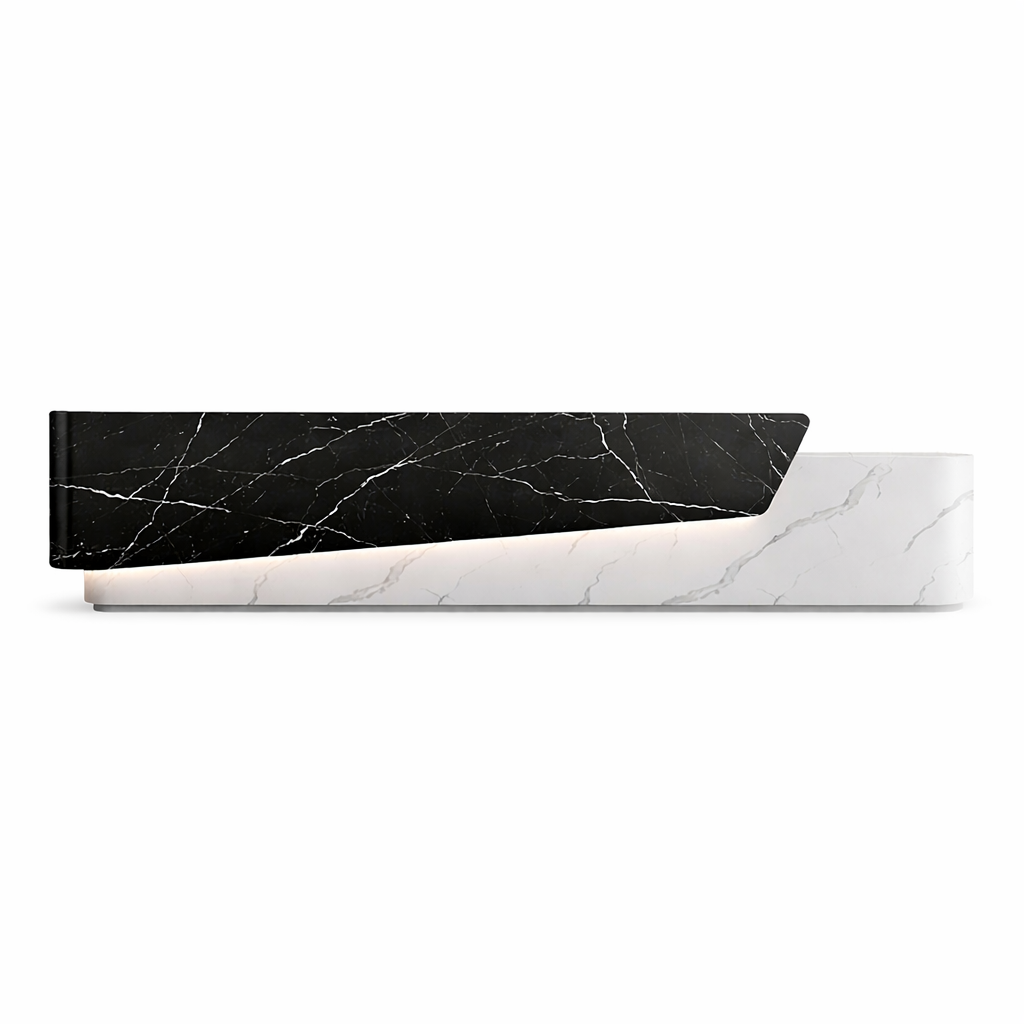 Premium Reception Desk with Angled Front Panel