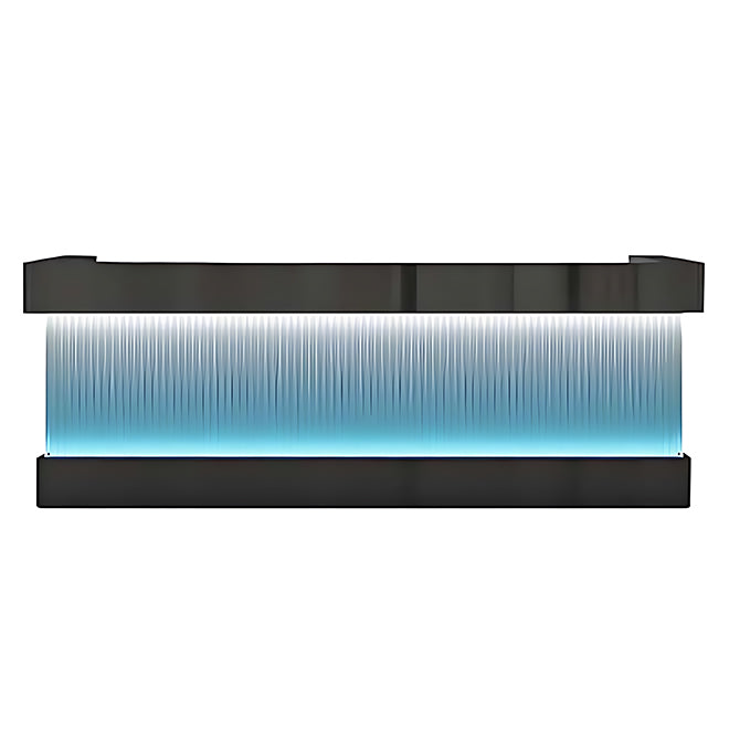 Stainless Steel Salon Reception Desk with LED Acrylic Front