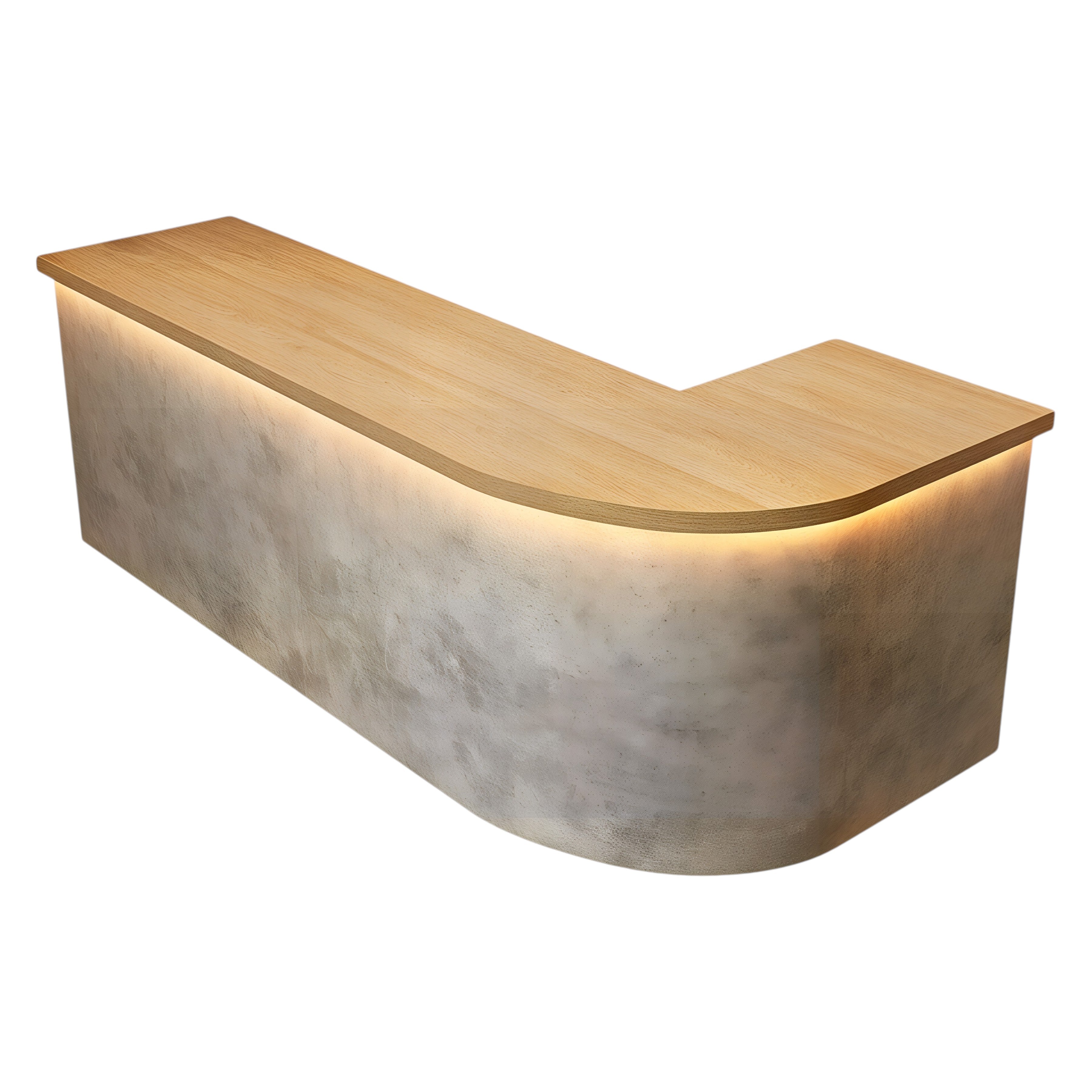 Sleek Reception Counter with Radius Profile