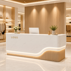 Luxury LED Curved Reception Counter