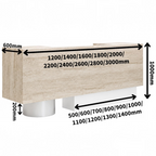 Luxury Travertine-Look Reception Counter with Modern Curved Design