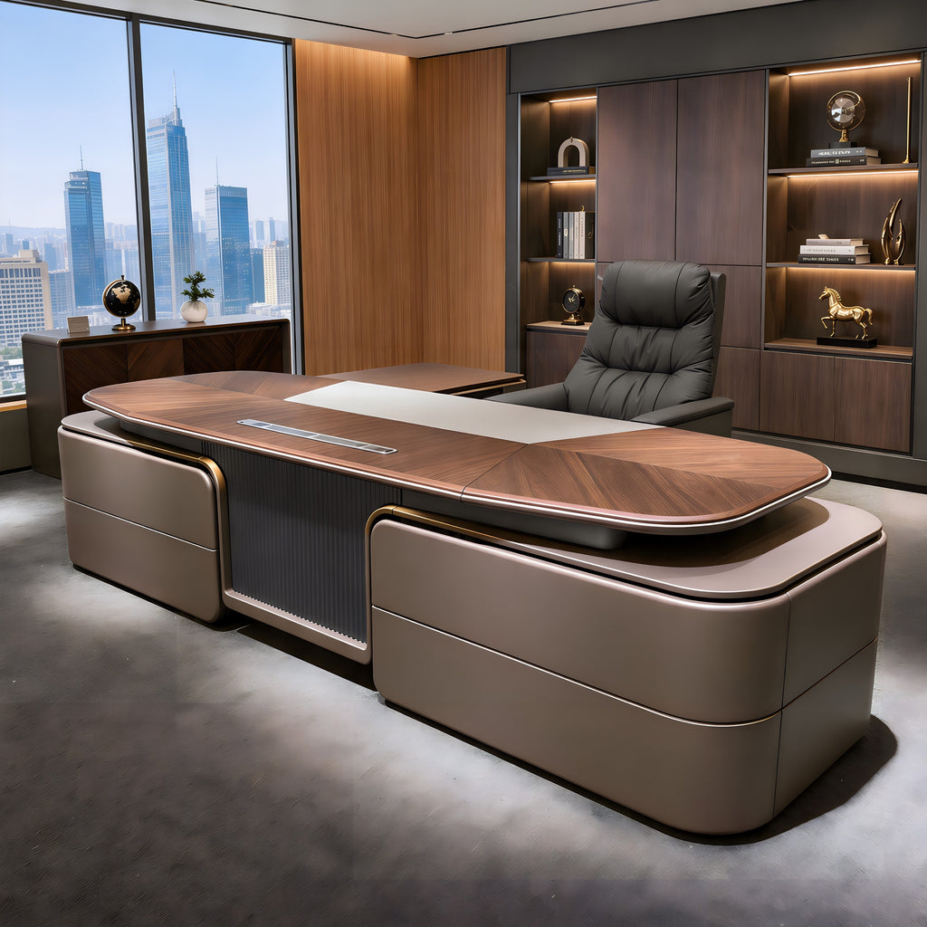 Arcline Executive Desk with Return Storage