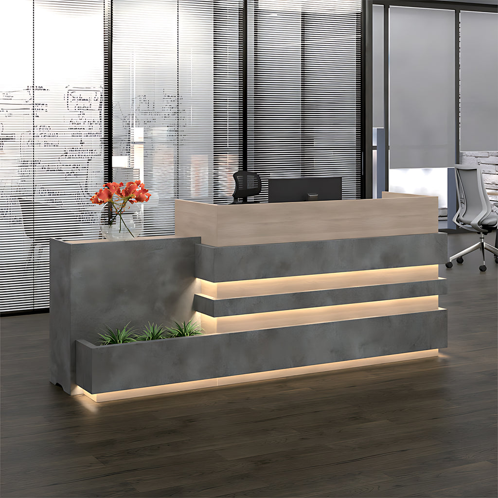 Architectural LED Reception Counter for Offices