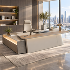 Premium L-Shaped Executive Desk with Smart Storage