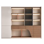 Light Oak Executive Storage Wall Cabinet