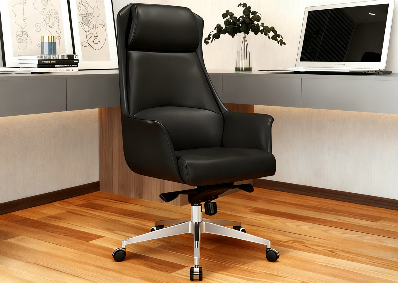Executive Office Chair with Ergonomic Back Support