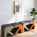 Contemporary Geometric Lounge Stool