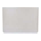 Modern Curved Reception Counter with Integrated Base LED Lighting and Minimalist White Finish