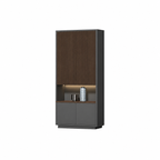 Modern Open-Shelved Executive Storage Cabinet