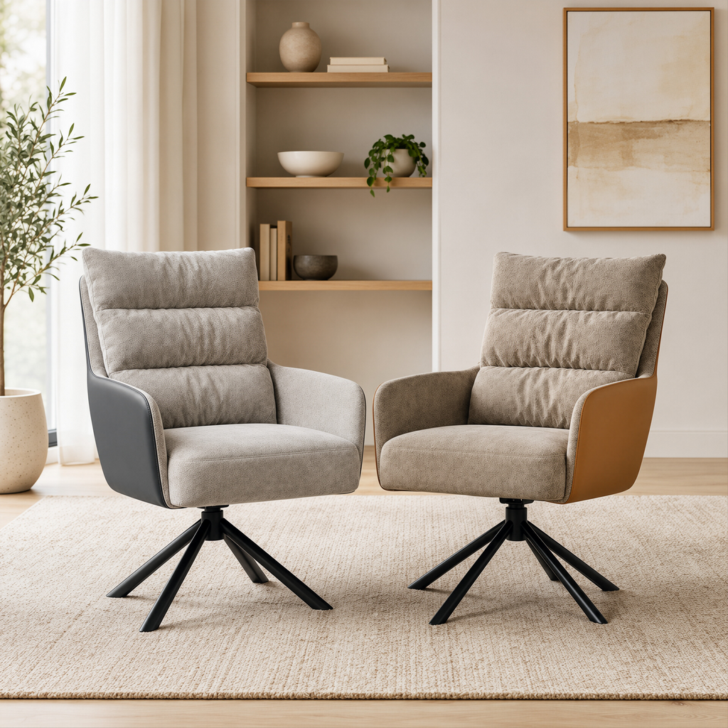 Ergonomic 360° Swivel Office Chair with Layered Support